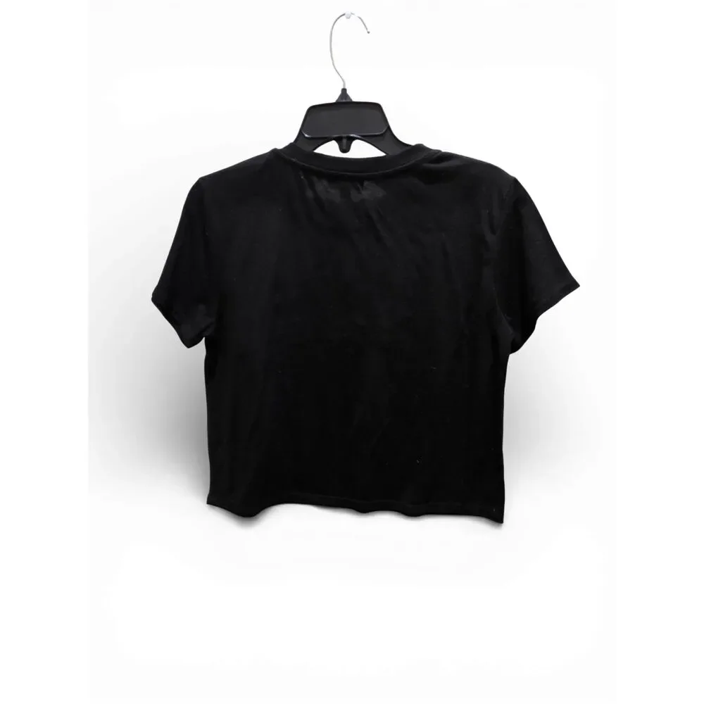 Black Graphic Crop Tee • “Super” Logo • Streetwear Vibes • Size L - Picture 6 of 11